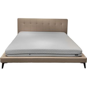 Bed Drop® - Ella - Beige bedframe met hoofdbord - 180 x 200 cm - met lattebodem - matras niet inbegrepen