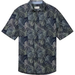 Tom Tailor Overhemd Overhemd Met Korte Mouwen En Print 1040128xx10 35095 Mannen Maat - XXL