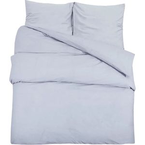 vidaXL - Dekbedovertrekset - lichtgewicht - 135x200 - cm - microvezel - grijs