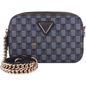 GUESS Schoudertas Vikky II Camera Crossbody Blue Logo Blauw