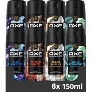 AXE Fine Fragrance Collection set - Deodorant Bodyspray Mix - 8 stuks - Voordeelverpakking