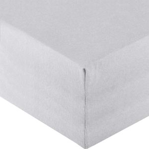 Hoeslaken voor Boxspringbed en Waterbed - 140 x 200 cm tot 160 x 220 cm - Zilvergrijs, 210 g/m², Jersey, Elastisch