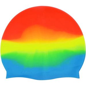 Badmuts van siliconen | Elastische antislip zwemcap voor lang en kort haar | Waterdichte veiligheidsbadmuts voor dames, heren en kinderen