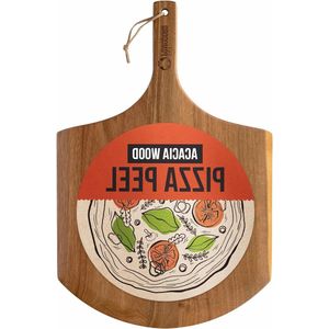 356 cm Acacia Houten Pizza Peel - Zelfgemaakte Houten Pizza Peel 35 Inch met Handvat - Pizza Oven Accessoires Spatel Gourmet