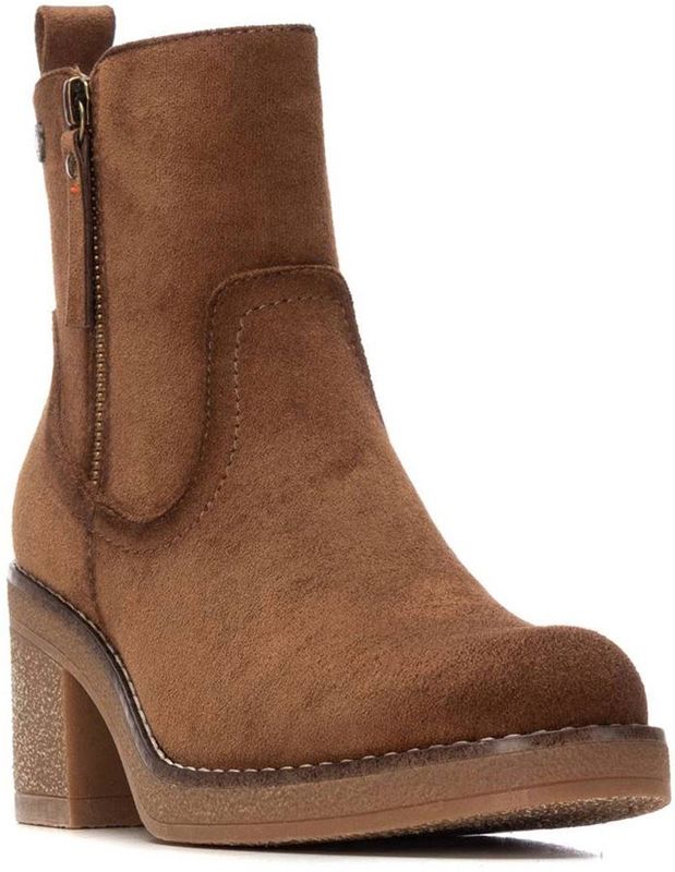 Refresh - 17303801-TAUPE - Enkellaarsjes - Bruin - Ritssluiting - Casual