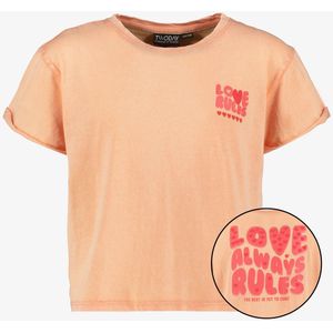 TwoDay meisjes T-shirt met flamingo lichtroze - Maat 98/104