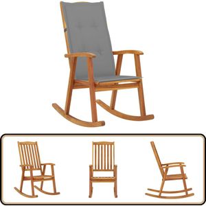 vidaXL Schommelstoel - Acaciahout - Inclusief Kussens Schommelstoel - Tuinstoel - Lounge Stoel - Buiten Meubilair - Acacia Hout