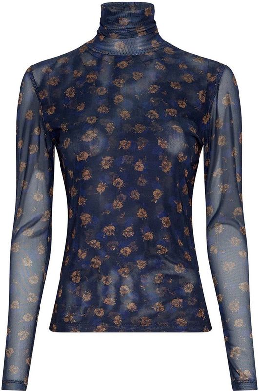 Moss Copenhagen - 19523 GINIE - Top - Blauw - Lange Mouw