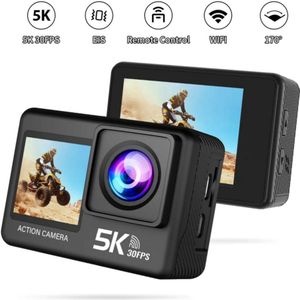 5K Actiecamera 4K 60FPS met 2,0 Inch Touchscreen, Wi-Fi, 170° Groothoek, 30M Waterdicht - Sportcamera voor Helm, Video-opnames, Outdoor Camera, Actie Fotocamera