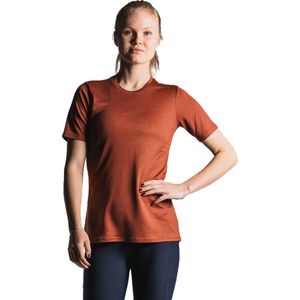 Fusion Tech Marino Tee Womens - Hardloopshirt - Bruin - Dames - Maat S