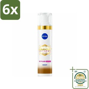 NIVEA - Cellular LUMINOUS630 CC Crème Donker - Gekleurde Dagcrème - Tegen Pigmentvlekken - SPF 30 - 40 ml - Voordeelverpakking - 6 stuks - Zonbescherming - CC cream