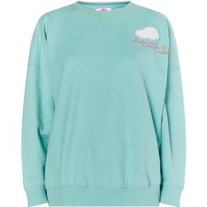 MYMO Sweatshirt 'Keepsudry'  aqua / geel / pink / wit