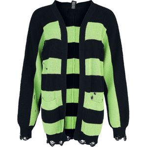 Beetlejuice Never Trust the Living Cardigan groen-zwart L Katoen -