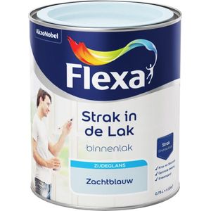 Flexa Strak in de Lak Watergedragen - Zijdeglans - Zachtblauw - 750 ml