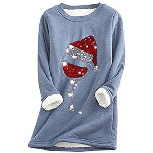 Warme Dames Kersttrui met Lange Mouwen en Ronde Hals