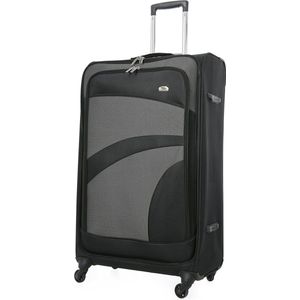 Ultra lichtgewicht spinner kofferset - Cabine/Medium/Large - Zwart/Grijs - 4-wielig