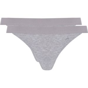 ten Cate tanga slip grijs melee 2 pack voor Dames - Maat XS