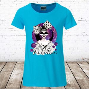 Meisjes shirt Fabulous blauw -James & Nicholson-98/104-t-shirts meisjes