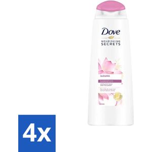 Dove Nourishing Secrets - Shampoo - Roze lotus & Rijstwater - 250 ml - Voordeelverpakking - 4 stuks