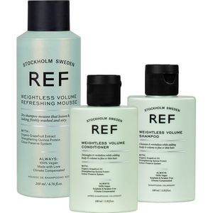 REF Stockholm - Volume Set - REF Weightless Volume Shampoo 100ml + REF Weightless Volume Conditioner 100ml - Haarverzorging - Ideale set voor volume en veerkracht