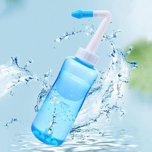 Sinus Spoelfles - 500 Ml Neus Wassen - Neus Wasfles - Neusreiniger - Drukspoeling - Neusirrigatiesysteem - Volwassenen Kinderen - 2 Stuks Mondstukken