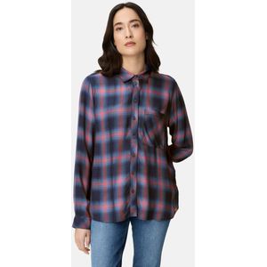 camel active Blouse gemaakt van puur viscose - Maat womenswear-XXS - Blauw Rood