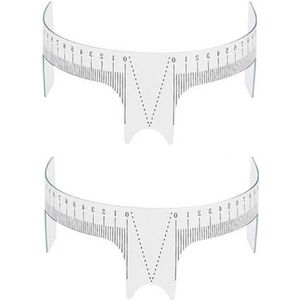 Inovra - Neus Positioning Liniaal voor Wenkbrauw Grooming en Make-up - 2 Stuks herbruikbare Stencil Shaper Linialen