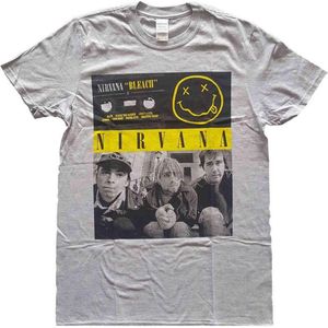 Nirvana - Bleach Cassettes Heren T-shirt - L - Grijs