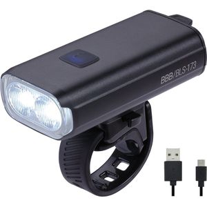 BBB Cycling StrikeDuo 2000 Koplamp Fiets - Fietsverlichting USB Oplaadbaar Voorlicht - Racefiets Verlichting - 2000 Lumen - Waterdicht - Lange Accuduur - BLS-173