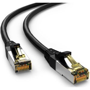 S/FTP CAT6a 10 Gigabit netwerkkabel / zwart - LSZH - 10 meter