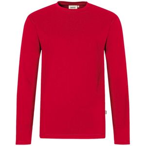 HAKRO 279 Longsleeve rood, Effen