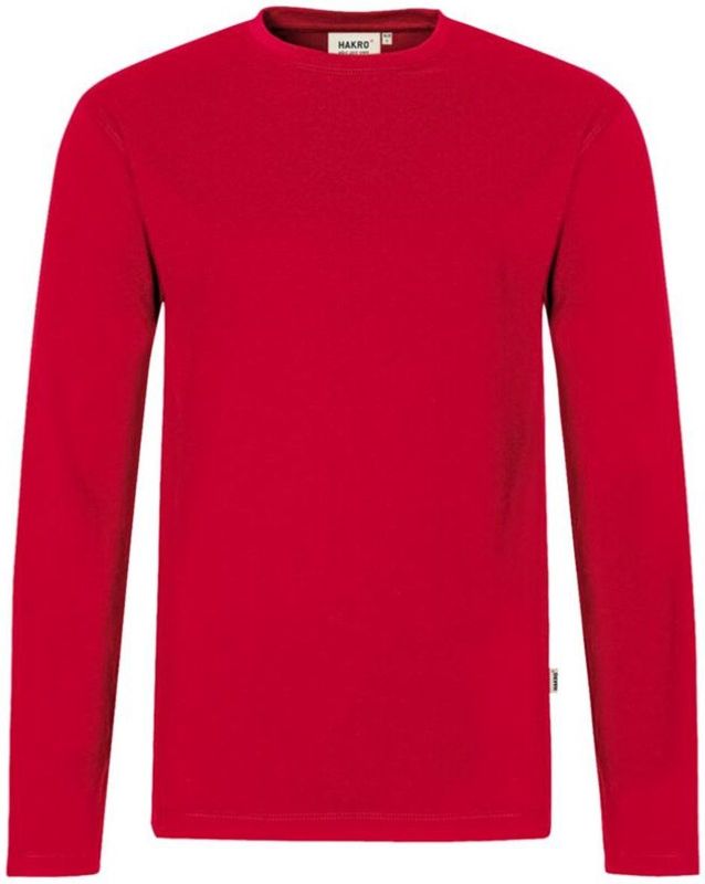 HAKRO 279 Longsleeve rood, Effen