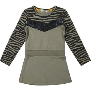 DJ Dutchjeans Jurk Army Green - Maat 146