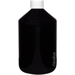Lege Plastic Fles 500 ml zwart met Witte Dop - set van 10 stuks - navulbaar - leeg