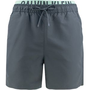 Calvin Klein heren rits double waistband intense power zwemshort grijs