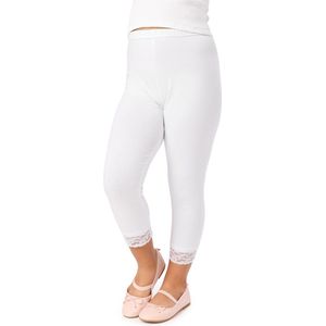 Merry Style MS-MS10-293-LE Meisjes Leggings - Sport - Vrijetijdsbroek - 3/4 Capri – Viscose - Sporbroek - Yogabroek - Wit - 116