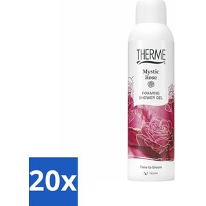 Therme - Shower Foaming ml Mystic Rose - Product - Verzorgend - Verfrissend - 200ml - Bulkverpakking - 20 stuks