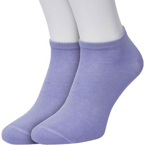 Bonnie Doon Sneakersokken Dames Licht Paars maat 36/42 - 2 paar - Basis Korte Sokken - Gladde Naden - Enkel Sokken - Uitstekend Draagcomfort - Enkelsokken - Sneaker Sokken - 2-pack - Multipack - Effen - Lila - Lichtpaars - Cosmic Sky - OL8110012.188