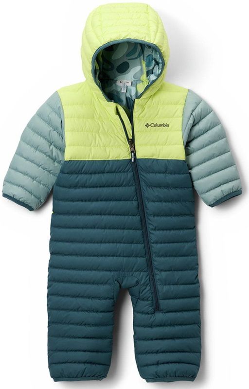 Columbia - Powder Lite Ii - Reversible Overall - Groen - 6-12 Maanden - Jongens, Meisjes