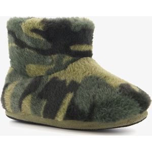 Thu!s kinder sloffen met camouflage print - Groen - Pantoffels - Maat 34/35