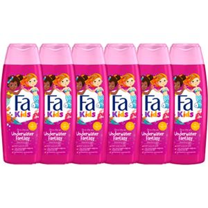 Fa Kids Douche & Shampoo Mermaid - 6x 250 ml - Voordeelverpakking - Douchegel & Shampoo