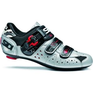 Sidi Scarpe Genius 5 - Racefietsschoenen - Zwart/Zilver - Maat 37