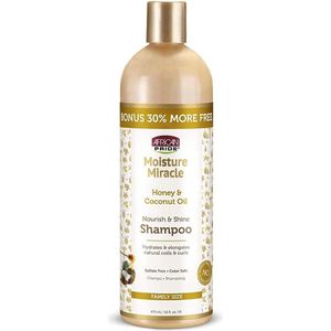 AFRICAN PRIDE - MOISTURE MIRACLE - HONEY COCONUT OIL SHAMPOO BONUS 16OZ