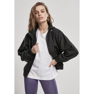 Urban Classics - Oversized Shiny Crinkle Nylon Trainings jacket - L - Zwart