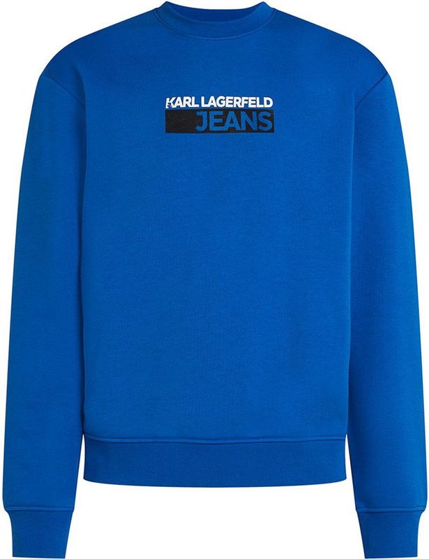 Karl Lagerfeld Jeans, Heren, Regular Logo Sweat, Regular Fit, Blauw, XS