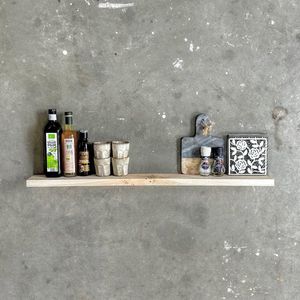 GoudmetHout - Zwevende wandplank - Blinde montage - eiken - 100 x 10 cm - licht eiken - zwevende boekenplank - Incl. bevestiging