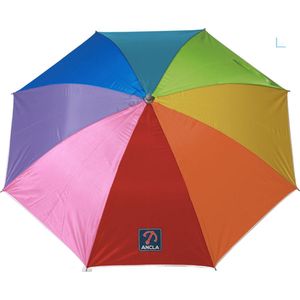 Atosa Design parasol - Multi kleuren - D160 x H200 cm - zomer/strand - 8 vlakken - metaal/nylon