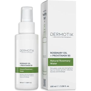 Dermotik Natural Rosemary Water & Dermaroller Set - Natuurlijk Rozemarijnwater Tegen Haaruitval & Stimuleert Haargroei, Natuurlijk en Puur Haar Tonic - 100 ml
