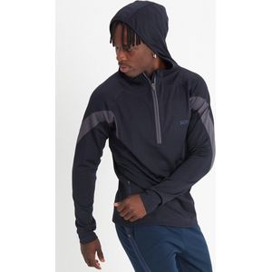 SCR. Togo Hardloopshirt - Thermoshirt Heren Lange Mouw - Met Rits - L - Donkerblauw