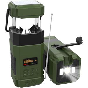 Noodradio - Solar Opwindbaar - Multifunctionele Radio - 5000 mAh - IPX65 Waterbestendig
